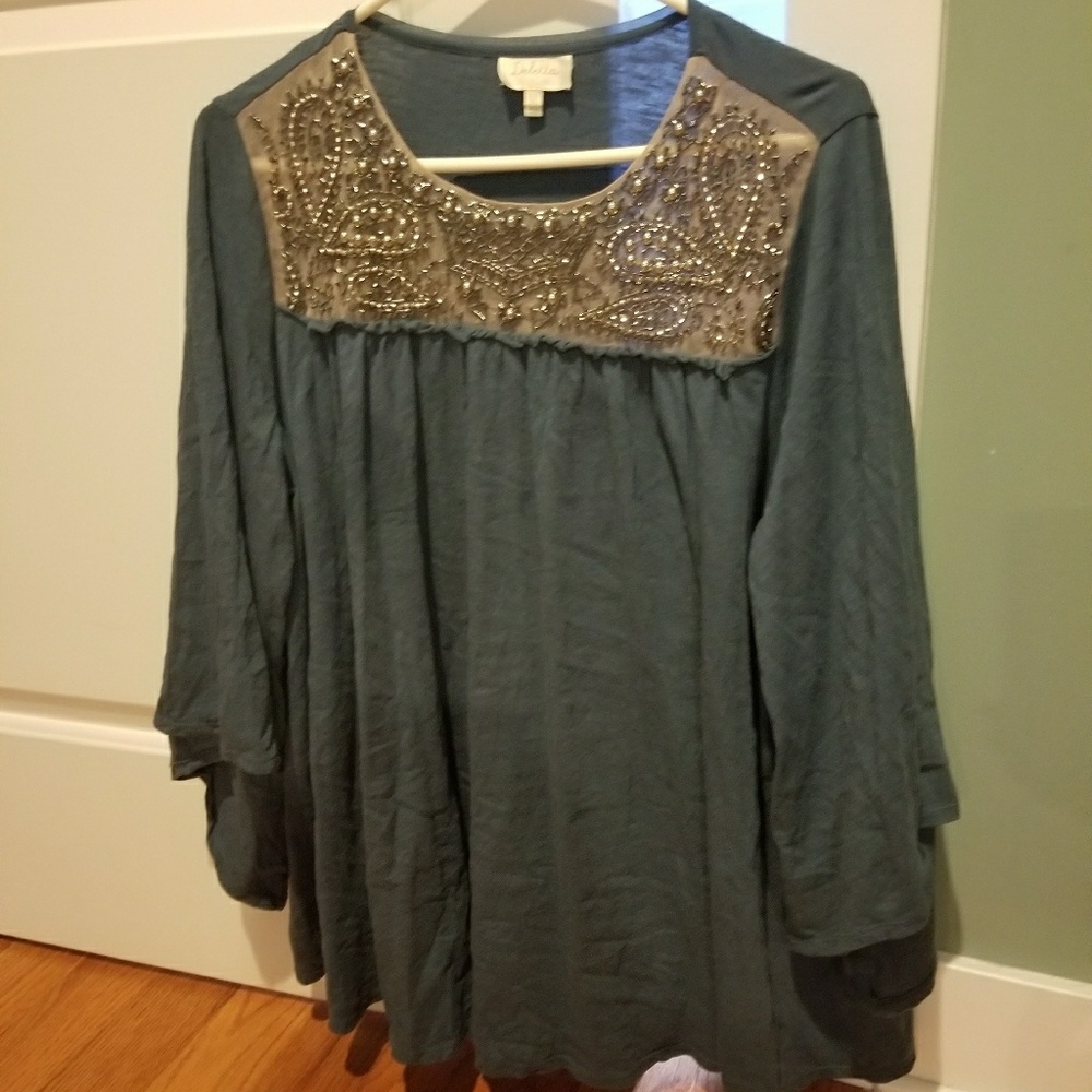 Anthropologie trapeze top